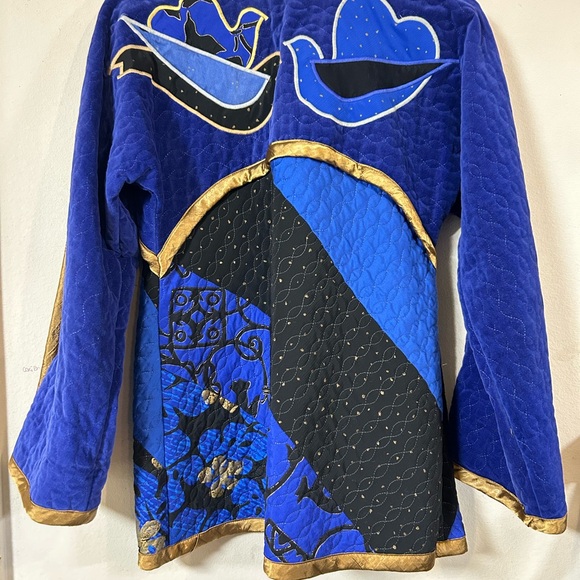 VTG Jeanne Marc Multicolor Patchwork Applique Quilted Jacket Sz. 8/10 (S)** - Picture 2 of 10